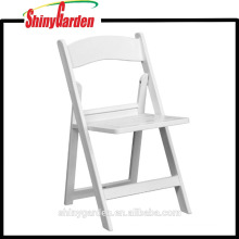 White Walmart Outdoor Plastic Chair With Slatted Seat